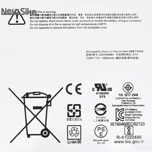 G3HTA048H 7.5V 51WH 6800mAh 卸売充電式バッテリー Microsoft Surface G3HTA048H 1834 BOOK 2 キーボードバッテリー用 - Product Image 2