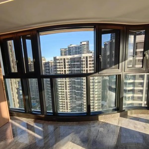 Chất lượng cao Tùy chỉnh cao cấp hợp kim nhôm cong cửa sổ TrượT HiệN ĐạI cho nhà sử dụng thương mại không tốn kém tùy chọn cửa sổ pháp cửa sổ cách âm - Product Image 3