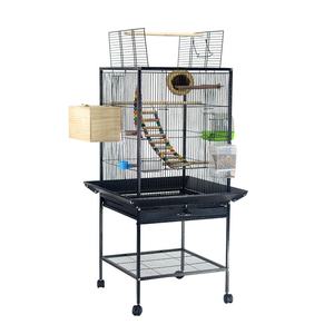 Dayanıklı ve Anti-pas 52 "x 18" x 18 "için hareketli Caster sprey kaplama ile küçük ve orta kuş için açık üst kuş kafesi Vila - Product Image 4