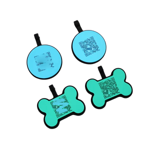 Hot Bán Hai Mặt Silicone <span class=keywords><strong>Pet</strong></span> ID Tag Xương Hình Dạng Chống-Giảm Giá Vòng Cổ Cho Chó Mèo Cá Nhân Vòng Cổ Trang Trí Đầy Màu Sắc - Product Image 1