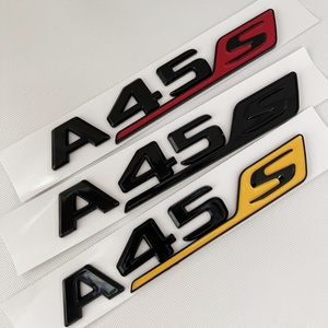 Autocollant 3D ABS Chrome Noir Rouge Lettres de Coffre de <span class=keywords><strong>Voiture</strong></span> pour <span class=keywords><strong>Mercedes</strong></span> Benz A45 AMG W177 W176 A45S Emblème Logo Auto Accessoires - Product Image 2