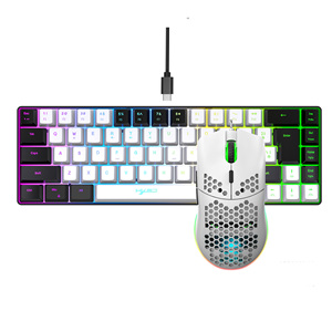 HXSJ leggero a nido d'ape cablato RGB retroilluminato tastiera tastiera USB USB <span class=keywords><strong>Set</strong></span> di gioco di buona qualità per Laptop - Product Image 4