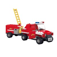 COGO 324 pièces, jouets éducatifs de construction de camions de pompiers pour enfants