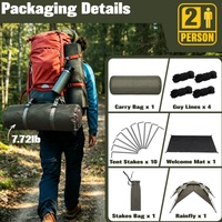 Tente de camping familiale d'extérieur pour 4-5 personnes, imperméable, amovible, portable, tente instantanée à montage rapide, tente de camping à double couche