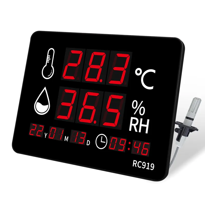 High precision large screen digital display calendar wall-mounted industrial temperature and humidity instrument laboratory