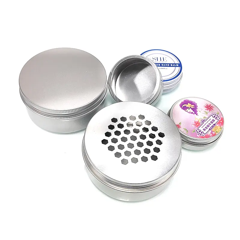 2oz 60g Air Tight Aluminum Screw Lid Metal Mint Candy Tea Can Tin Box Tin Jar
