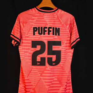 Maillot de football personnalisé PUFFIN SPORTS à sublimation, manches courtes, unisexe, anti-humidité, imprimé géométrique, col rond, vêtements pour adultes - Product Image 5