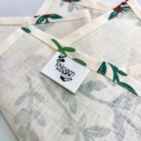 Serviettes de table en lin personnalisées pour accessoires de mariage, impression personnalisée, serviettes imprimées florales