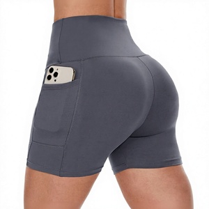 Wholesale Factory Direct Women's Cycling High Waisted Breathable <b>Tummy</b> <b>Control</b> Shorts Polyester/Spandex Running Athletic - Product Image 6