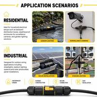 Connecteur étanche IP68 M684-T sans vis, 3 voies, 2 broches, 3 broches, en forme de T, avec nylon pour systèmes solaires, de sécurité et industriels