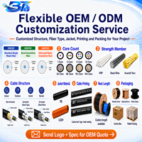 Kabel Serat Optik BOTONG Profesional G657A1 Panjang Kustom untuk Proyek Telekomunikasi Luar Ruangan, Importir, Pasokan Grosir