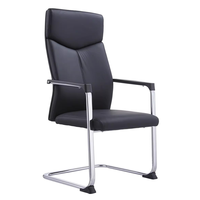 Chaise de visiteur moderne en maille, avec pieds en arc fixes, accoudoirs réglables, assise en tissu et base en fer, pour bureau, réception et formation (vente en gros)