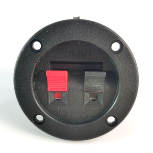 <span class=keywords><strong>Borne</strong></span> de connexion haut-parleur ronde 65 mm en ABS et laiton, type SpeakON 10A, à ressort, 2 voies, pour systèmes PA et home cinéma - Product Image 2