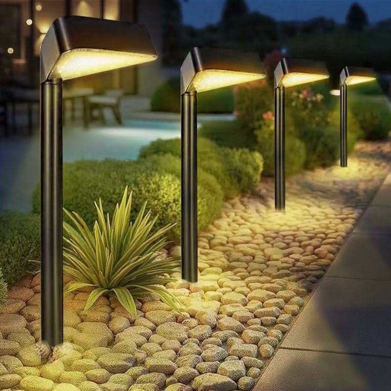New Solar Battery Landscape Lawn Path Light Outdoor IP65 Waterproof Garden Light Dimmable European Style LED Floor Insert Light