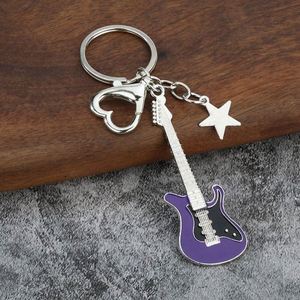 Llavero de guitarra de alta calidad en oferta, regalo creativo Y2K, colgante de estrella con botón de amor y deseo. - Product Image 4