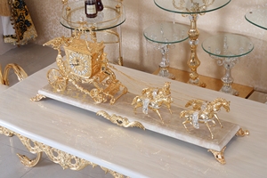 Medieval Luxury Style Gilded Bronze <strong>Carriage</strong> Watch <strong>Clock</strong> With Marble Base, Antique Brass Gold <strong>Carriage</strong> <strong>Clock</strong> - Product Image 6