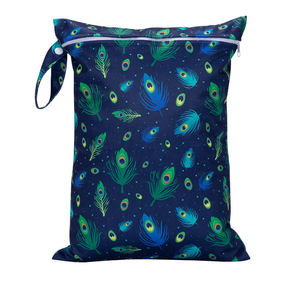 Babys how Unisex Reiß verschluss Einkaufstasche Solid Print Stoff Windel Eimer Futter Wieder verwendbar Wasch bar 30x40cm Wasserdichte Baby Windel Lagerung - Product Image 5