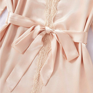 <span class=keywords><strong>ชุด</strong></span><span class=keywords><strong>นอน</strong></span>สตรีแบบเย็บปะติด<span class=keywords><strong>ลูกไม้</strong></span>4ชิ้น<span class=keywords><strong>ชุด</strong></span><span class=keywords><strong>นอน</strong></span>ผ้าซาตินสำหรับ<span class=keywords><strong>ผู้หญิง</strong></span>เซ็ต<span class=keywords><strong>ชุด</strong></span><span class=keywords><strong>นอน</strong></span>ผ้าไหมสายเดี่ยวกางเกงขายาวชุดเสื้อคลุมชุดนอนสุดหรู - Product Image 5