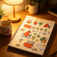 Autocollants holographiques de dessins animés en gros, découpés sur mesure, impression personnalisée, vinyle imperméable, pour filles, adolescentes, ordinateurs portables