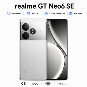 สมาร์ทโฟน Realme GT Neo6 <span class=keywords><strong>SE</strong></span> 5G ระบบปฏิบัติการ Android ปลดล็อคแล้ว หน้าจอ AMOLED 6.7 นิ้ว แบตเตอรี่ 5000-5999mAh ชาร์จเร็ว เล่นเกมได้ ขายส่ง ราคาพิเศษ - Product Image 1