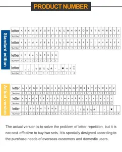Poinçon en métal en laiton J-58-6 <span class=keywords><strong>spirale</strong></span> JuBang avec tampon gaufré de caractère pour estampage de lettres majuscules/minuscules et de chiffres - Product Image 6