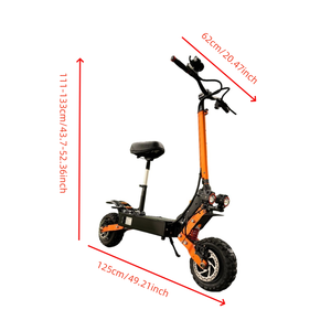 11inch Off Road Tire Geofought M11 Scooter 60V 30ah 40ah 60-90KM Long Range Dual Motor Finger Throttle Foldable Electric Scooter - Product Image 3
