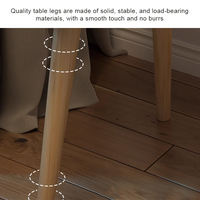 Table d'appoint en plastique moderne et durable pour petit salon, avec pieds en bois, facile à nettoyer, de l'usine de meubles de Bazhou, Chine