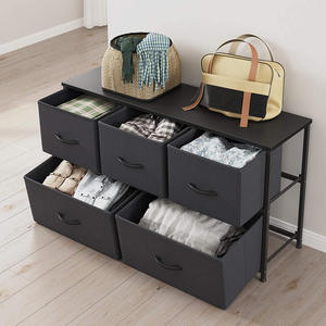 Commodes de rangement modernes multi-usages en tissu pour enfants, armoires réglables pour bébés, armoire de rangement <span class=keywords><strong>à</strong></span> cadre métallique, grande capacité de rangement - Product Image 1