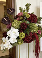 Produits à succès SEGRO, fleurs artificielles faites à la main, rouge vin, 30 cm/40 cm/50 cm/60 cm/70 cm, toile de fond florale pour décoration de mariage