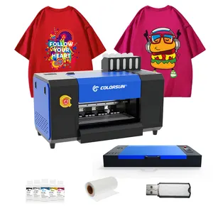 XP600 supplier printer new A3 dtf printer 33CM pet film transfer for T shirt with free software