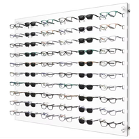 Présentoir de lunettes personnalisé support mural pour lunettes panneau d'affichage en acrylique montage facile