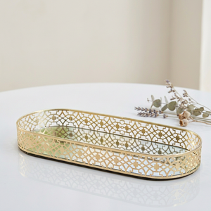 ผู้ผลิตถาดทองเหลืองดีไซน์หรูหราคุณภาพสูงสำหรับตกแต่งบ้านและโรงแรม - Product Image 1
