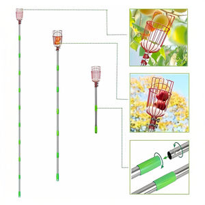 Pôle cueilleur de fruits avec panier Outil de cueilleur de fruits télescopique avec longue poignée - Product Image 1