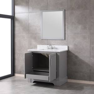Mueble de Baño de Madera Maciza y Contrachapada con Lavabo de Cerámica y Características Resistentes al Agua, Hecho en Vietnam, Estilo Transicional - Product Image 5