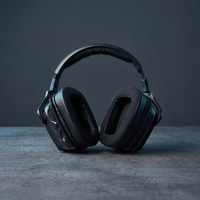 Almohadillas de Repuesto para Auriculares Logitech G933 G633 G933s G633s, de Cuero PU Negro y Franela, Suministro al por Mayor de Fábrica