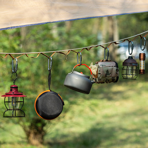 คาราไบเนอร์อเนกประสงค์รูปตัว D ทำจากอลูมิเนียมอัลลอยด์ สำหรับใช้งานกลางแจ้ง พร้อมสายรัดล็อคแบบรวดเร็ว ใช้เป็นพวงกุญแจหรือที่แขวนขวดได้ - Product Image 5