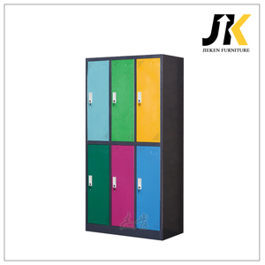 <span class=keywords><strong>Casier</strong></span> en acier coloré à 6 portes, 2 niveaux, 3 largesurs, en métal, verrouillable, pour employés, avec étagère, modèles Almirah - Product Image 3