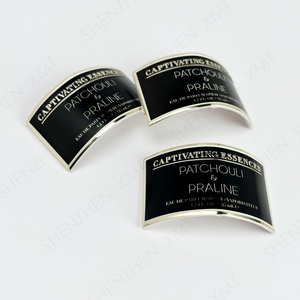 Thiết kế chuyên nghiệp thời trang chất lượng cao chai nước hoa vàng và bạc dập nổi kim loại nhôm nhãn tag - Product Image 4