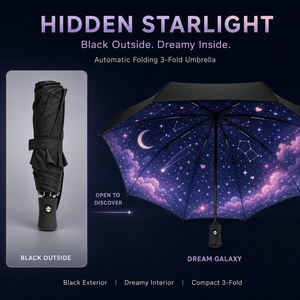 Parapluie pliant automatique personnalisé avec logo, parapluie de voyage compact à 3 plis, parapluie de pluie imprimé, vente en gros OEM - Product Image 1