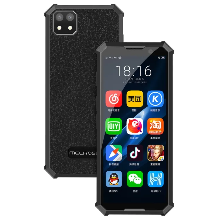 MELROSE 2019 END con Impronte Digitali 1GB + 8GB Piccola Telefoni Cellulari Android 8.1 Quad Core fino a 1.28GHz da 3.46 pollici 4G Piccolo Smart Phone