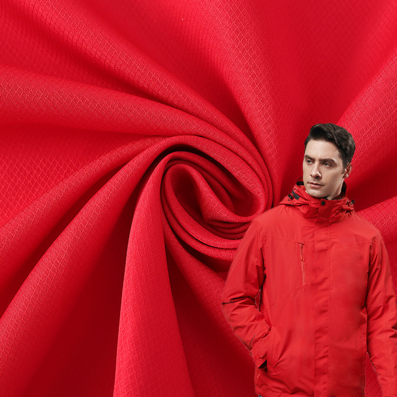 Good Quality 240T Diamond Checkered Polyester Pongee Laminated Fabric for Outdoor Down Jackets Pants