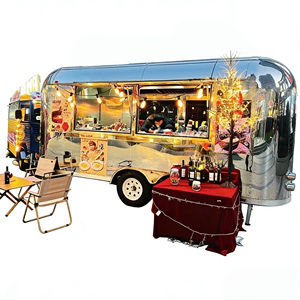 Chariot alimentaire mobile en acier inoxydable avec guirlandes lumineuses pour la vente de vin et de desserts, intérieur confortable - Product Image 5