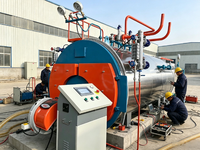 Chaudière à vapeur industrielle horizontale à circulation naturelle haute pression au gaz naturel, intelligente et automatique Zhongxin