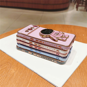 Funda de teléfono con soporte de astronauta 3D para <span class=keywords><strong>Google</strong></span> Pixel 8 Pro Pixel 7A, protección de cámara, cubierta suave de corazón de amor lateral - Product Image 3