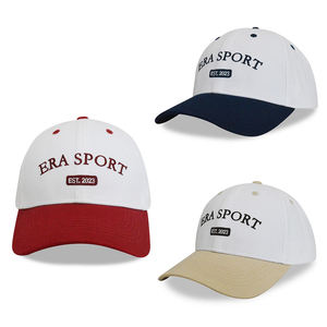 Casquettes de baseball de haute qualité 100% coton à 6 panneaux, unisexes, à visière incurvée, bicolores, avec broderie d'image, pour le sport, le golf et le baseball - Product Image 1