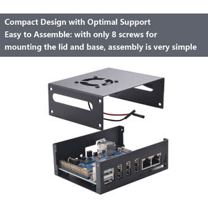 GeeekPi arancione <span class=keywords><strong>Pi</strong></span> 5 Plus custodia con dissipatori di calore arancione <span class=keywords><strong>Pi</strong></span> 5 Plus custodia in metallo con ventola di raffreddamento - Product Image 5