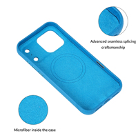 Étui de téléphone en cuir de vache véritable bleu rétro de qualité supérieure, fait main, pour iPhone 17 Pro Max 15 Pro Max