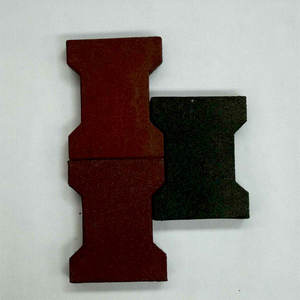 سطح خارجي مضاد للانزلاق-شكل عظمي من صفائح مطاطية نمط الطوب - Product Image 2