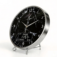 Horloge de prière Athan en alliage d'aluminium de qualité supérieure avec support de table décoratif et fixation murale pour la maison, affichage LCD, horloge numérique Azan