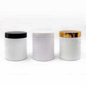 Pot en plastique PET blanc pour usine, 50ml, 100ml, 150ml, emballage cosmétique noir, pots en plastique avec couvercles, 500 pièces - Product Image 1